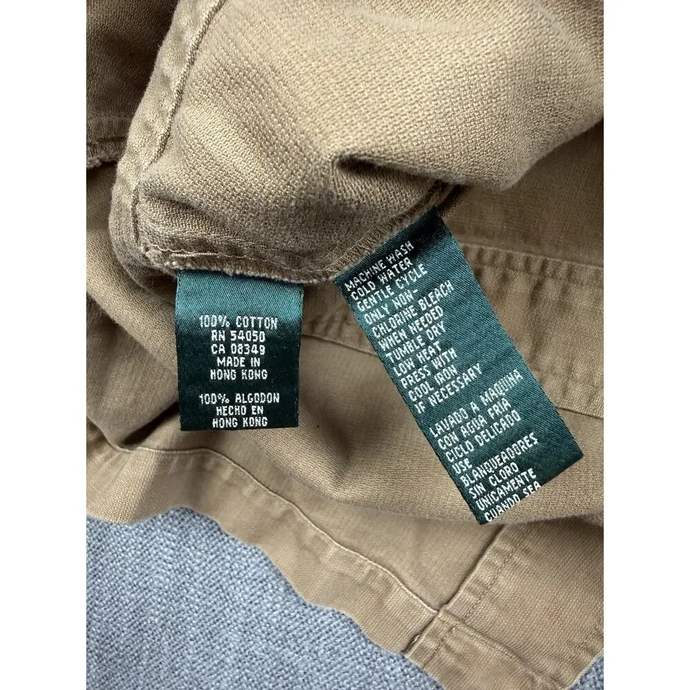 Lauren Ralph Lauren Safari Utility Jacket Womens Medium Tan Cotton Military - Picture 5 of 8